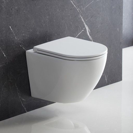 унітаз Omnires Ottawa 49x37 rimless підвісний, сидіння дюропласт, white gloss (OTTAWAMWBP) OTTAWAMWBP фото
