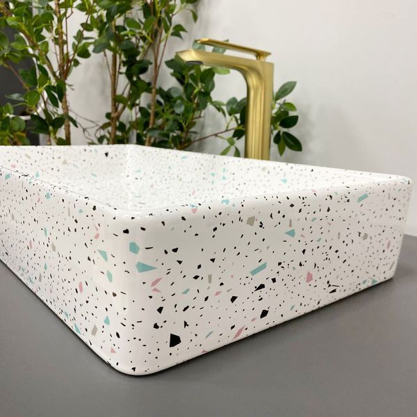 Умивальник (раковина) VBI TRIEST MOSAIC GLOSSY накладний VBI-012709 фото