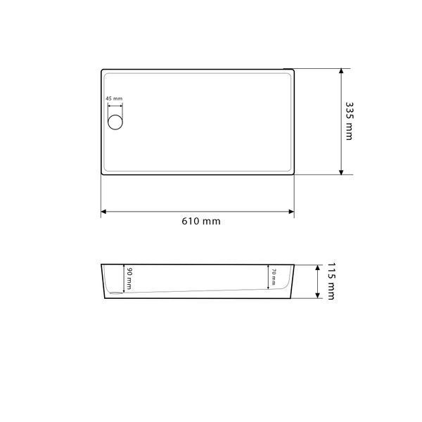 Умивальник (раковина) VBI VELLETRI M WHITE накладний VBI-015901 фото
