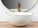 Умивальник (раковина) REA STELLA WHITE GOLD EDGE білий накладний REA-U7445 фото 6