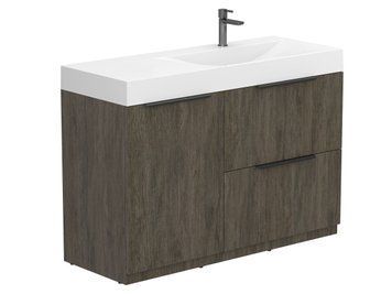 Тумба підлогова ALBA Толедо темне дерево з умивальником VIOLA 1200 R Miraggio 8815476 фото