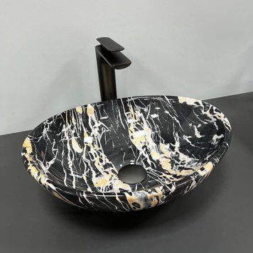 Умивальник (раковина) VBI PARMA BLACK OPAL GLOSSY накладний VBI-011008 фото
