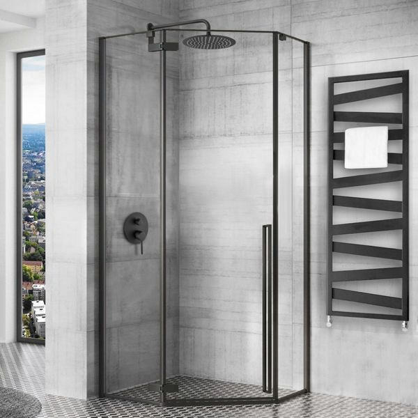 Душова кабіна REA DIAMOND 100х100 BLACK REA-K5623 фото