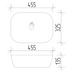 Умивальник (раковина) VBI RAVENNA WHITE BLACK EDGE накладний VBI-011224 фото 2