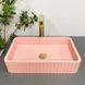 Умивальник (раковина) VBI FLORENTIA PINK MATT накладний VBI-015005 фото 3