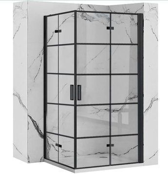 Душова кабіна REA MOLIER 2 80x80 BLACK REA-K8537 + REA-K8537 фото