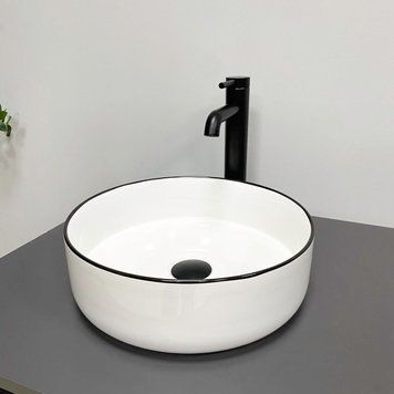 Умивальник (раковина) VBI PRATO WHITE BLACK EDGE накладний VBI-011414 фото