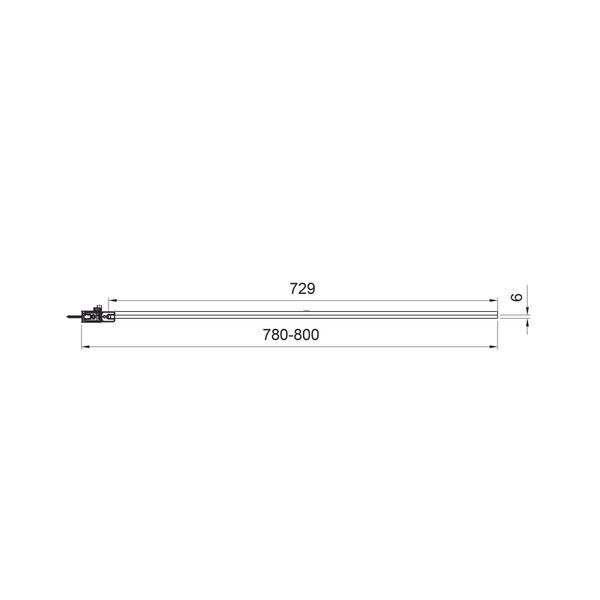 Шторка на ванну одноелементна Dakota 800х1400мм black matt, скло 6мм clear c98e3fb0-8af5-11ef-bb6c-a0423f42a789 фото
