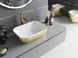 Умивальник (раковина) MEXEN RITA BRUSHED GOLD WHITE накладний MEX-21084553 фото 3