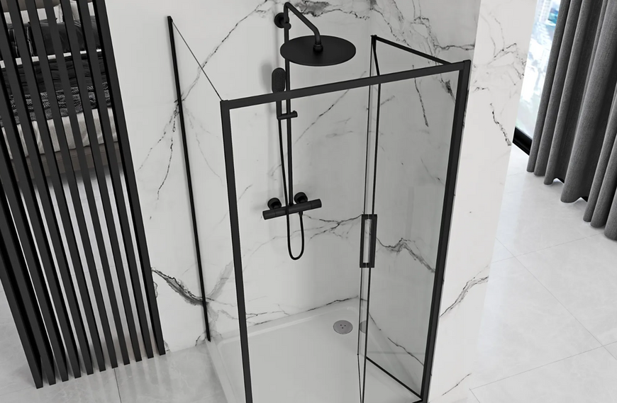Душова кабіна REA RAPID FOLD 90x100 BLACK REA-K6422 + REA-K6420 фото