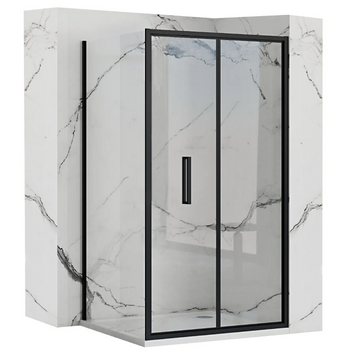 Душова кабіна REA RAPID FOLD 100x100 BLACK REA-K6423 + REA-K6420 фото