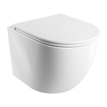 унітаз Omnires Ottawa Silent Power 49x37 rimless підвісний, сидіння дюропласт, white gloss (OTTAWASPXMWBP) OTTAWASPXMWBP фото