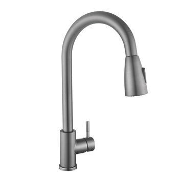 Смеситель для кухни Lidz Aria 015FL (k35) с выдвижным изливом LDARI015FLGRP49560 Graphite SD00055684 фото