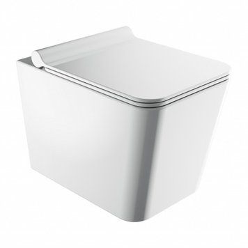 унітаз Omnires Boston 53x36 rimless підвісний, сидіння дюропласт, white gloss (BOSTONMWBP) BOSTONMWBP фото