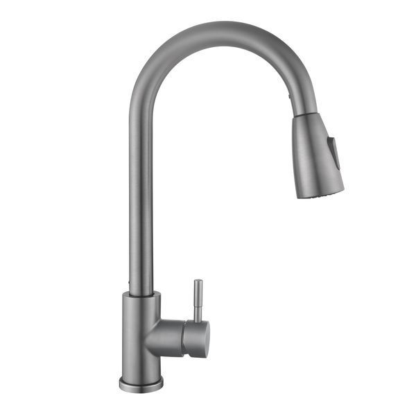 Смеситель для кухни Lidz Aria 015FL (k35) с выдвижным изливом LDARI015FLGRP49560 Graphite SD00055684 фото