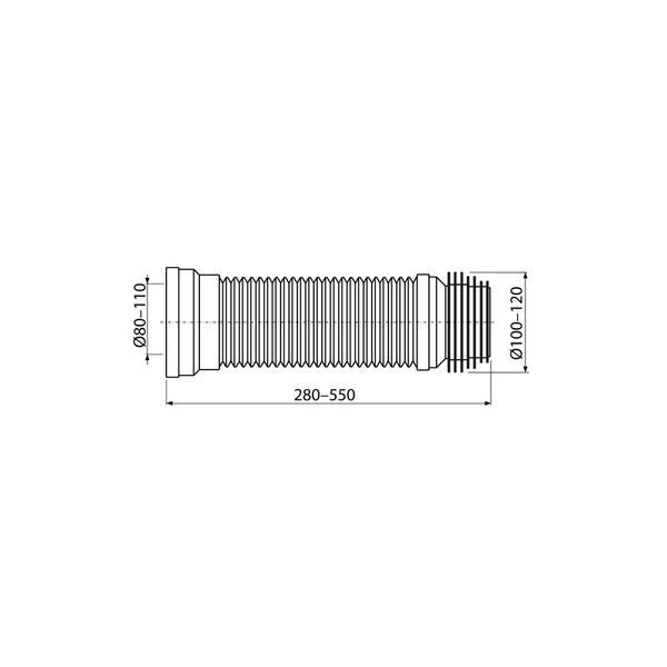 Гнучка підводка для випуску унітаза 240-600мм (Koller Pool) b8c615d7-d174-4296-bfd7-be7614b95e93 фото