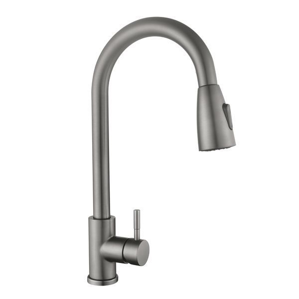 Смеситель для кухни Lidz Aria 015FL (k35) с выдвижным изливом LDARI015FLGRP49560 Graphite SD00055684 фото