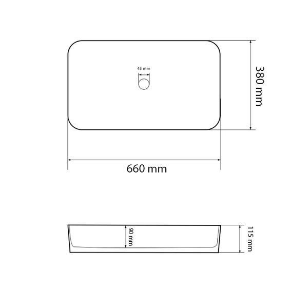 Умивальник (раковина) VBI VESTONE 65 WHITE накладний VBI-017002 фото