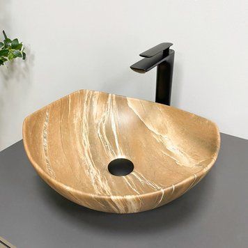 Умивальник (раковина) VBI RONTA BROWN STONE MATT накладний VBI-017303 фото