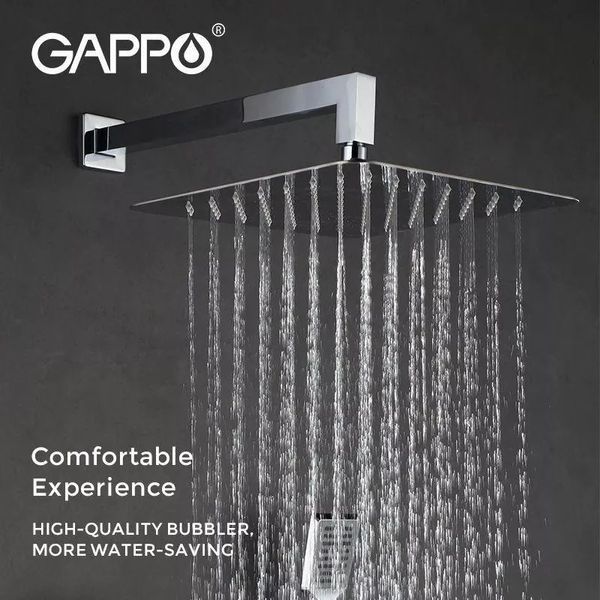 Вбудована душова система GAPPO G7107-40, вилив - перемикач на лійку, 3-функції, хром G7107-40 фото