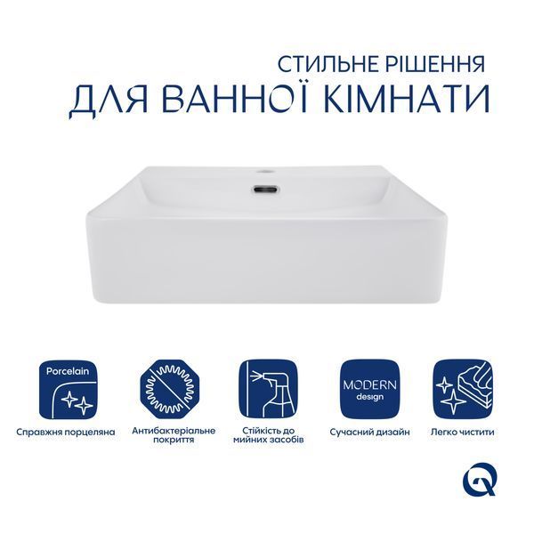 Раковина Qtap Nando LT 500х420х130 White QT12116146AW QT12116146AW фото