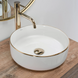 Умивальник (раковина) REA SAMI GOLD EDGE накладний білий * REA-U6758 фото 2