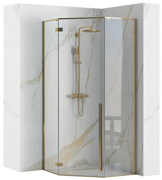 Душова кабіна REA DIAMOND 100х100 GOLD * REA-K6616 фото