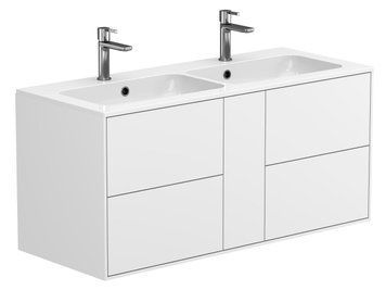 Тумба підвісна SPACE Біла soft-touch з умивальником DELLA 1100 D Miraggio 8815424 фото