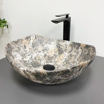 Умивальник (раковина) VBI RONTA DARK GREY STONE MATT накладний VBI-017302 фото