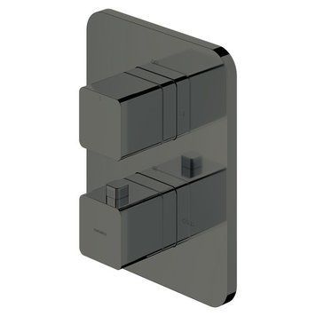 Змішувач для душу прихованого монтажу з термостатом Omnires Parma grafit (PM7436GR) PM7436GR фото