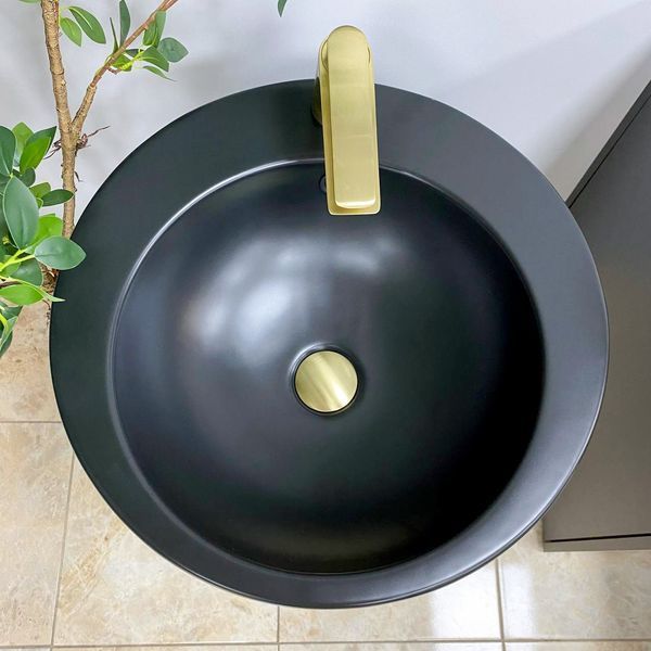 Умивальник (раковина) VBI AGROPOLI BLACK MATT підлоговий VBI-019004 фото