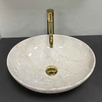 Умивальник (раковина) VBI PARMA LIGHT STONE GLOSSY накладний VBI-011026 фото
