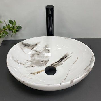Умивальник (раковина) VBI PARMA CARRARA GLOSSY накладний PARMA CARRARA GLOSSY VBI-011025 фото