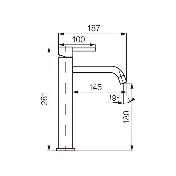 Змішувач для раковини VBI MILANO GRAPHITE високий VBI-050101GR фото