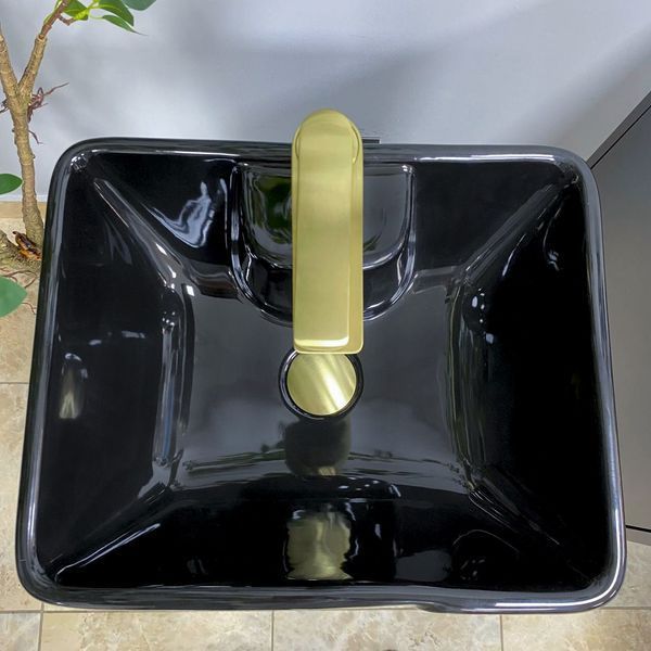 Умивальник (раковина) VBI VERESE BLACK GLOSSY напольний VBI-019006 фото