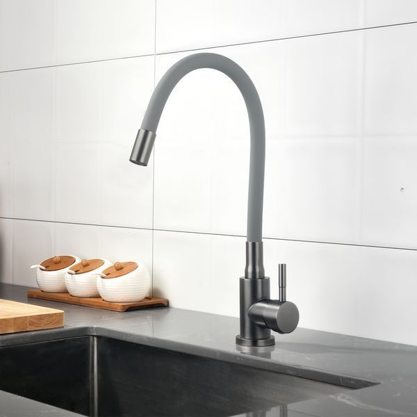 Смеситель для кухни Lidz Aria 015F3 (k35) с гибким изливом LDARI015F3GGRP49565 Graphite/Grey SD00055689 фото
