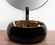 Умивальник (раковина) REA LUNA BLACK MATT GOLD накладний * REA-U3306 фото 3