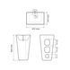 Умивальник (раковина) VBI VERESE BLACK GLOSSY напольний VBI-019006 фото 2