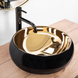 Умивальник (раковина) REA LUNA BLACK MATT GOLD накладний * REA-U3306 фото 2