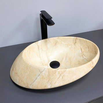 Умивальник (раковина) VBI ROTELLO BEIGE ONYX MATT накладний VBI-017103 фото