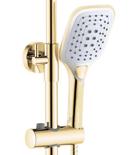 Душовий гарнітур REA MELIA GOLD WHITE з виливом REA-P2406 фото