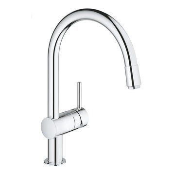 Змішувач для кухні з висувним виливом Grohe Minta 32918000 64399 фото