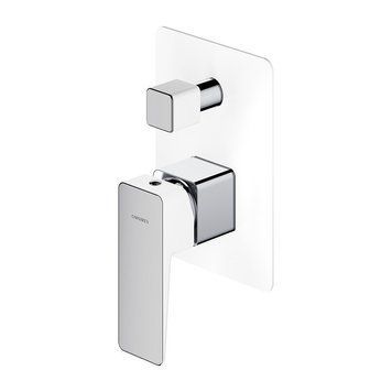 Змішувач для ванни і душу прихованого монтажу Omnires Parma chrome /white(PM7435CRB) PM7435CRB фото