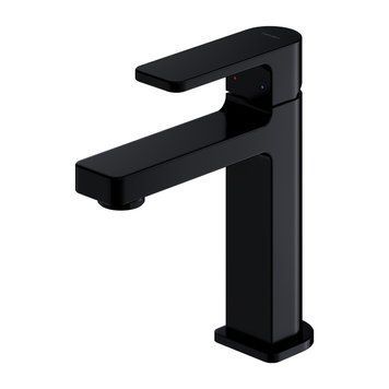 Змішувач для умивальника Omnires Baretti black mat (BA7810BL) SN7310CR фото