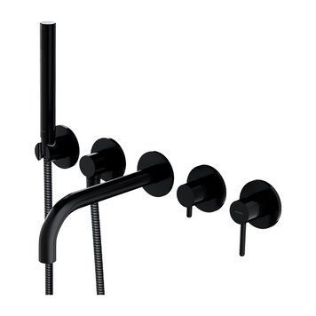 Змішувач для ванни Omnires Y на 5 отворів black (Y1237/1BL) Y1237/1BL фото
