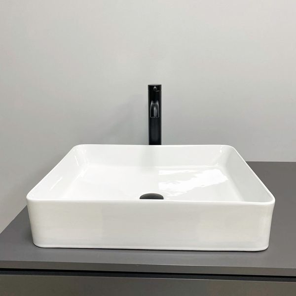 Умивальник (раковина) VBI TRIEST M WHITE накладний VBI-012713 фото