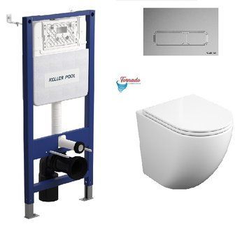 Інсталяція KollerPool AQUA LINE + EDGE Chrome панель змиву + підвісний унітаз ROUND з сидінням Soft-close ( змив Tornado 3,0 ) 9f119b94-f6e2-484d-af22-4d6dc7bb48d9 фото