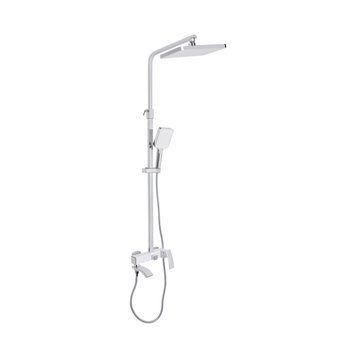Душова система універсальна Qtap Swan Cascada на три споживачі (з виливом) QTSWA111CRW45570 Chrome/White QTSWA111CRW45570 фото