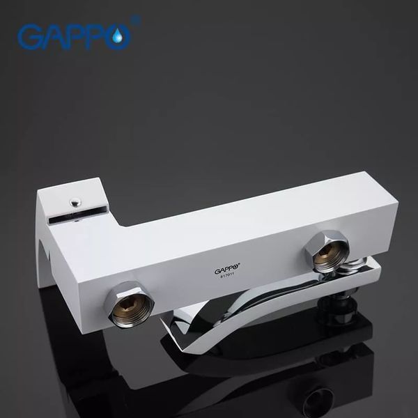 Змішувач для ванни GAPPO G3207-8, білий/хром G3207-8 фото