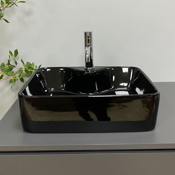 Умивальник (раковина) VBI FORLI BLACK GLOSSY накладний VBI-011106 фото